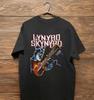 Lynyrd Skynyrd Eagle Guitar T Shirt, Unisex Cotton Black T Shirt, Size S To 5XL