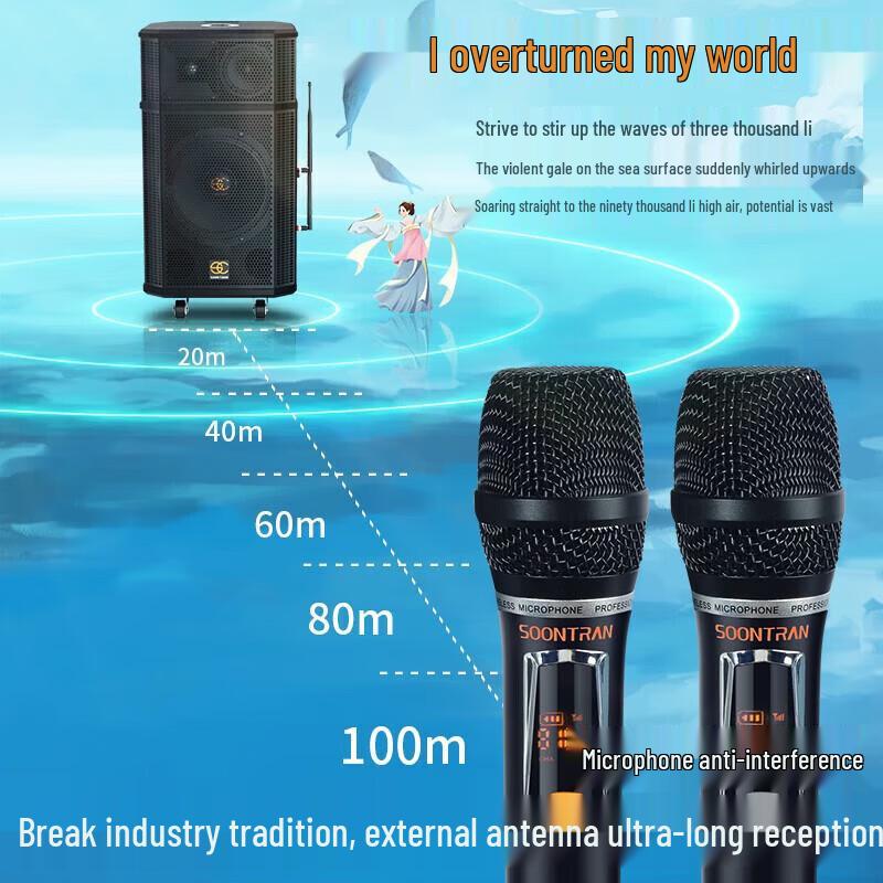 Songchuan Kunpeng Series Portable Karaoke Speaker with Display CN Plug (adapter Included) (CN Version)