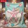 A 2D Marine Life Themed Flannel Blanket with Soft High-definition Digital Printing, a Cooling Blanket Suitable for All Seasons! Soft and Breathable 10