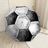 1pc Soccer Ball Football Automatic Folding Umbrella, Heavy Duty 8 Rib Iron Frame, Suitable for Travel, Daily Use, Birthday, Decor Gift M0104020