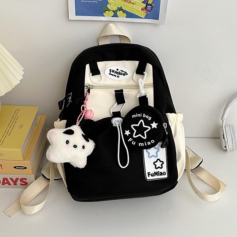 Sommer, fünfzackiger Stern Rucksack, niedlicher japanischer Ins-Stil, Milch schäumende kleines Mädchen, frischer und vielseitiger Reise Rucksack