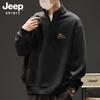 JEEP SPIRIT Men's Half-Zip Stand-Collar Sweatshirt