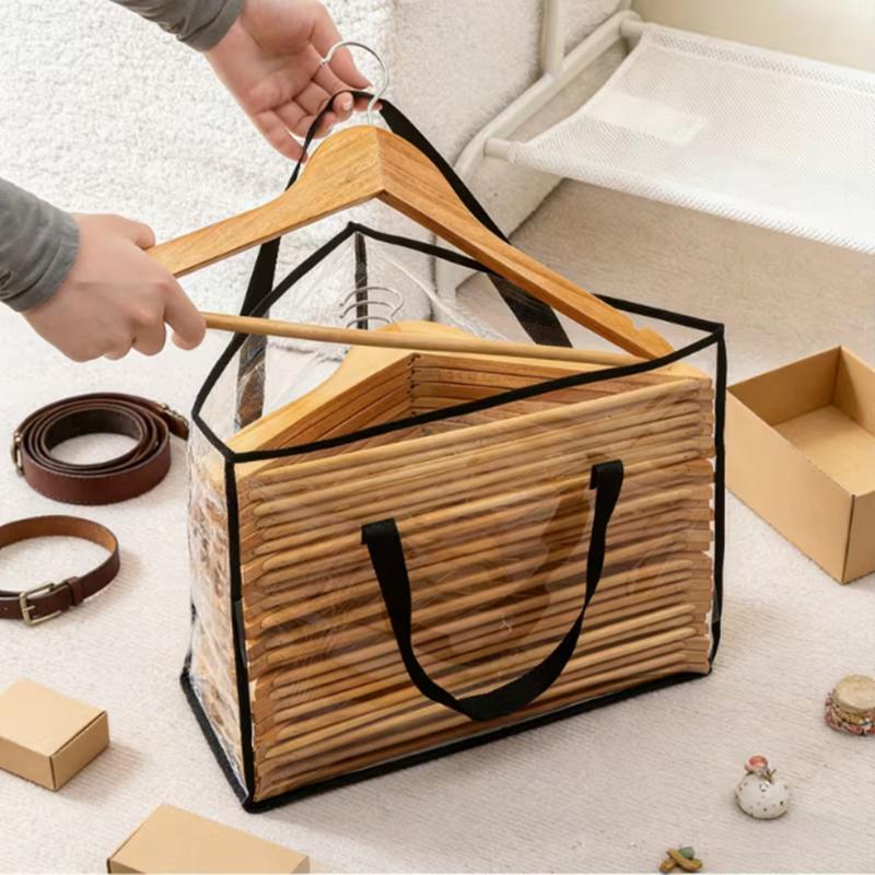 Clothing Hanger Storage Bag, Triangular Hanging-style Wardrobe Storage Bag, Large Capacity with Multiple Compartments Design