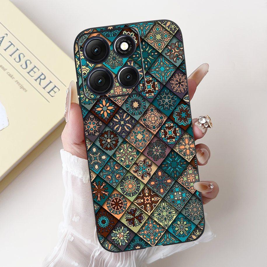 For Motorola Moto G86 Power Case Popular Flower Space Soft Black Silicone TPU Funda For Moto G86 Power 2025 Bumper G86Power Case