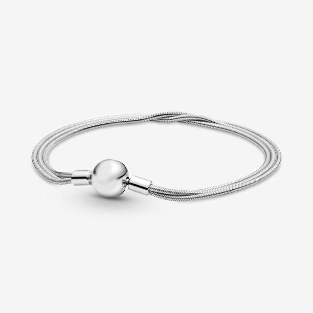 Classic Brilliant Heart and Snake Bracelet  Women  Bracelet DIY Jewelry  Holiday Gift Jewelry