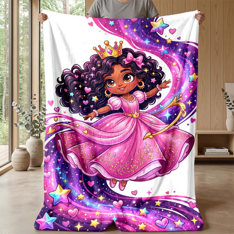 Princess Bubble Fantasy Theme Blanket Lightweight Warm Flannel Blanket Decorative Throw Blanket for Home Decoration