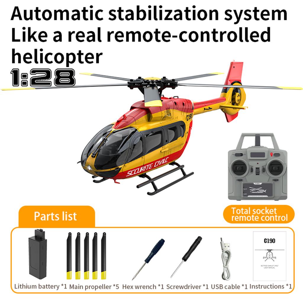 Remote Control Helicopter with Dual Brushless Motor 2.4GHz 4CH Single Propeller Six Gyroscope Stabilization RC Helicopter