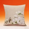Vintage Oriental Floral Bird Print Cushion Cover Peach Skin Oriental Throw Pillowcase Sofa Living Bedroom Home Decor Pillow Case