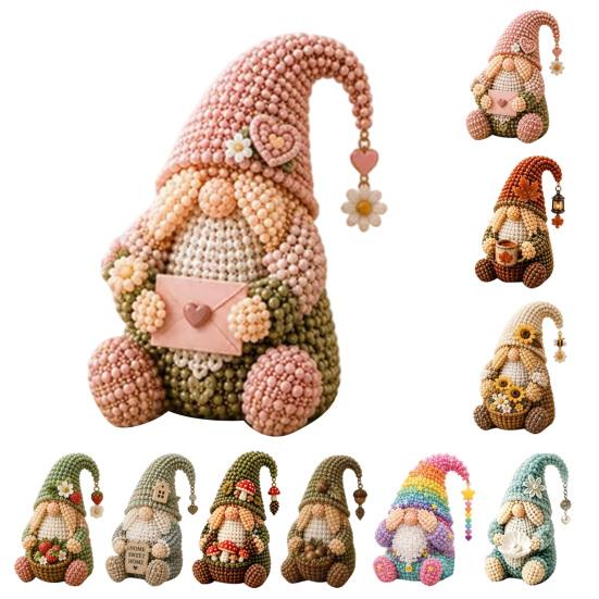 Zwergen-Perlen Bastelset, Mini-Perlen-Zwerg DIY-Set, Niedliches Zwergen-Perlenkunst-Set für Erwachsene Teenager Einzigartige Heimdeko Handgemachtes Geschenk