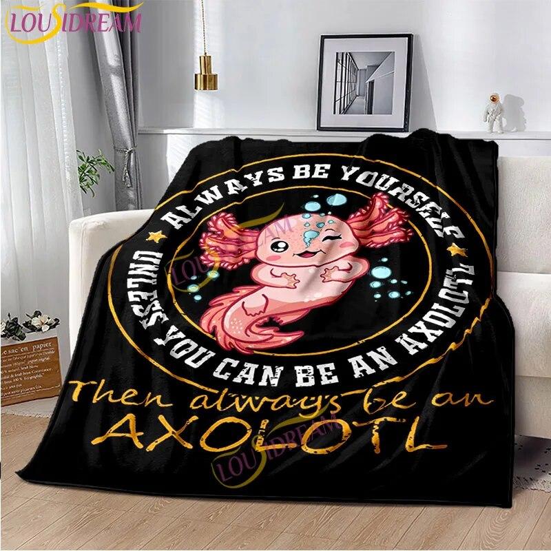 Cartoon Tier Ajolote Weiche Plüsch Bettwäsche Wohnzimmer Sofa Schlafzimmer Bett Decken Picknick Gedruckt Nette Axolotl Geschenk Decke