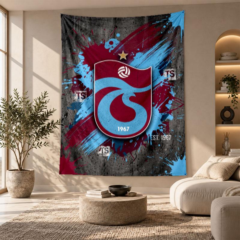 Tapeçaria Decorativa, Arte de Parede Impressa do Trabzonspor FC, Pendura de Parede Leve Para Fundo de Quarto