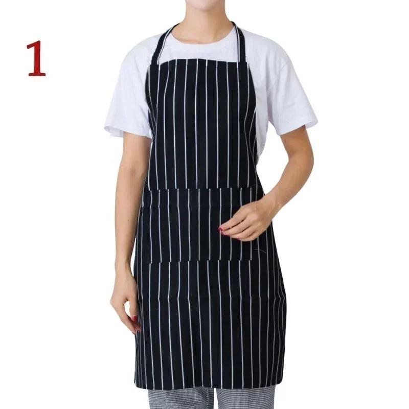 Schürzenkleid 2 Taschen Kellnerschürzen Lätzchen Damen Herren Kochen Koch Restaurant Küchenzubehör Haushaltsartikel