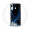 Case for Samsung Galaxy A20e Multicolored Smoke Clouds of Blue Gray and Black On a Black Background
