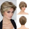 Doamnelor Scurta Nature Blonde Peruca Sintetica Cret Cu Breton Pentru Femei Zilnic Petrecere Utilizare Fibra Rezistenta La Caldura