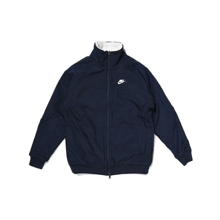 Nike Big Swoosh Reversible Boa Jacket Asia Sizing White Black BQ6546-114