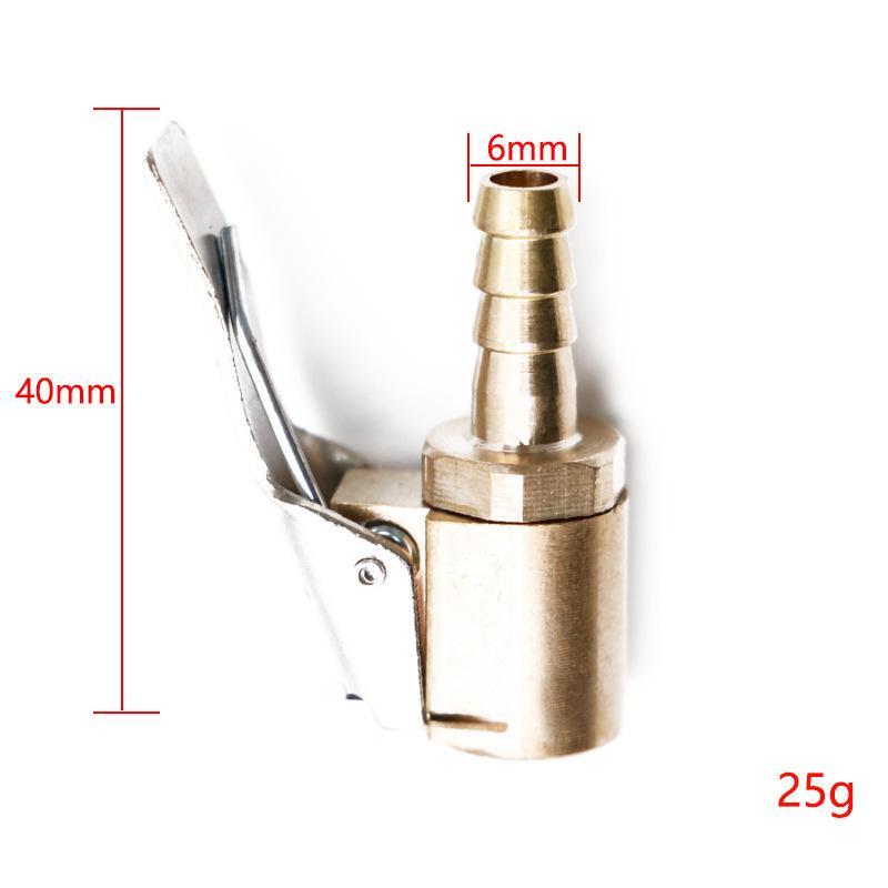 Heavy Duty Brass Air Chuck Adapter Lock Clip Pressure Relief Valve Corrosion Resistant for Car RV Tire Inflation