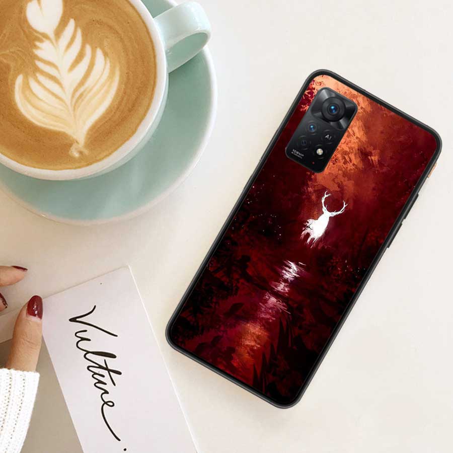 Shooting Elk In The Sunset Forest Phone Case For Redmi Note 13 Pro 5G Plus 12 12C 10 10A 10C 9 9A 9C 9T 8 8A K60 K70 Pro Xiaomi