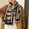 Écharpe chaude décorative mode coréenne automne et hiver, châle à double usage moyen et Long avec bavoir pour femmes