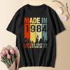 1984 40:e 40 År Gammal Begränsad Utgåva Vintage Bomulls T-shirt Män Kvinnor Födelsedag Jubileum T-shirts Gåva Kortärmad T-shirt Toppar