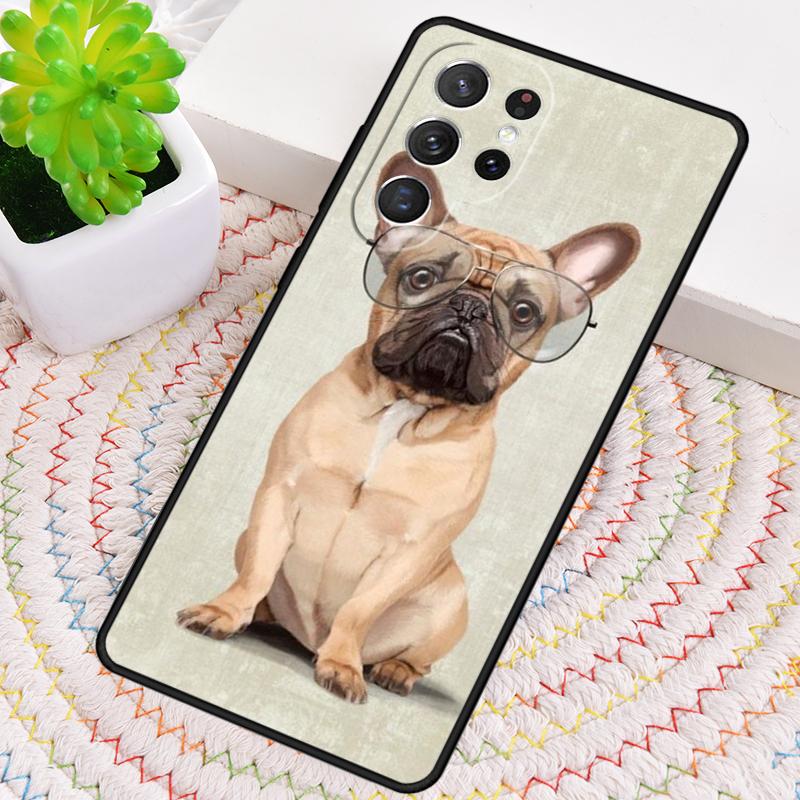 French Bulldog soft Phone Case for Samsung Galaxy note 10 pro S26 Ultra S23 S24 FE S25 S21 S22 PLUS shockproof Cove
