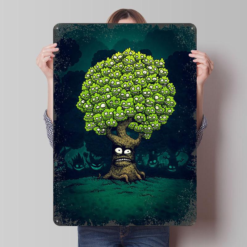 HappyTreeFriends Tin Plaque Poster Customized Wall Art Retro Vintage Metal Signs for Man Cave Modern Home Decoration Luxury Room