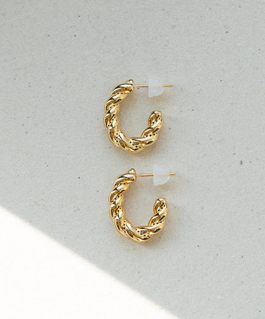 Alleun Silver 925 Bold Twist Silver Earrings