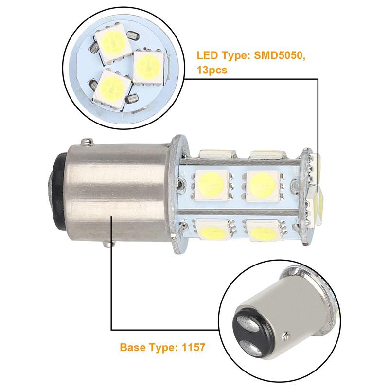 10X 1157 Bay15D P21/5W Car Brake Stop Tail Night Reverse Lamp Car Led Turn Parking Signal Lights Bulb