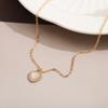 RUI RUI YU Alloy Opal Love-shaped  Pendant  Necklace With Diamond Creative Clavicle Chain Pendant Necklace For