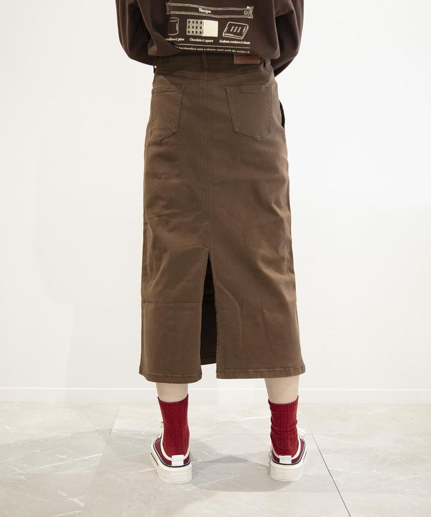 Jupe Longue Stretch en Denim S'more, (Brown, L)