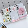 Custodia morbida e trasparente in silicone a forma di fiore per Xiaomi Redmi Note 13 14T 15 Samsung A55 A35 S24 FE iPhone 15 Huawei Honor 200 Cover protettiva antiurto per fotocamera