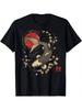 Cherry Blossom Koi Carp Fish Japanese Sakura Graphic Art T-Shirt Fashion O-Neck Tops Tees Tshirt Women Fitness T Shirt