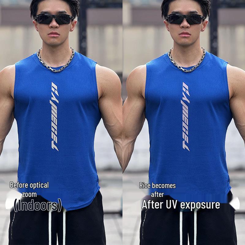 Men's Sleeveless Quick-Dry Mesh Pullover Fitness Vest