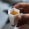 30ml Small Capacity Suet Jade White Porcelain Hexagonal Kung Fu Teacup Personal Master Cup Taste Wine Tea Cup Tea Set Accessorie