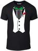 Tuxedo T Shirt - Funny T-shirt Comic Fancy Dress Retro Party Smart Shirt Bow Tie