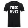 2026 Hot Sale Free Hugs Printing T Shirt for Men Women Summer Tops Tee O Neck Short Sleeve Fashion Cotton T-Shirt Tshirt Man Brand Casual Clothing