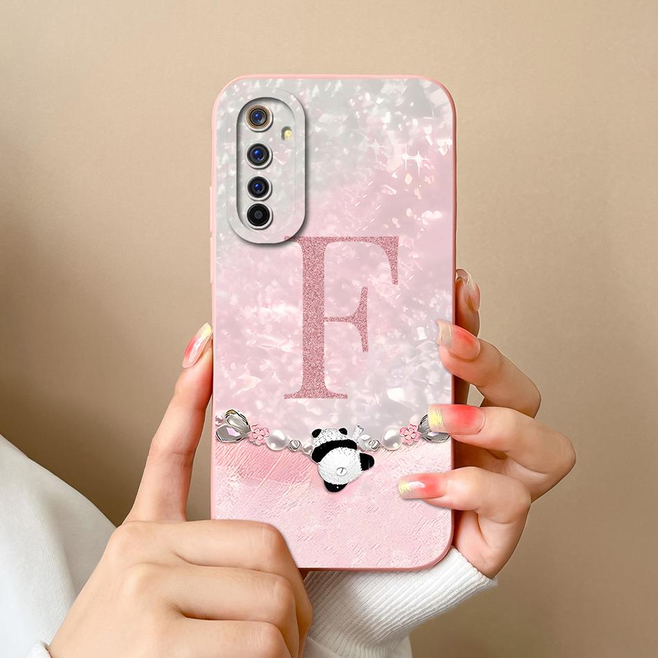 For Realme 6 Pro 6i 6S Phone Case Cute Letters Soft Full Protection Texture Silicone Back Cover For Realme6 Shockproof Housing