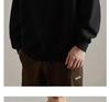 Men's American Style Heavyweight Crewneck Sweatshirt - New Autumn Arrival, Trendy, Loose, Solid Color, Versatile Casual Base Layer.