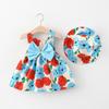 Children's Bow Dress Girl Princess Dress with Hat