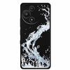 For TCL 60 SE Nxtpaper Case 3D Emboss Relief Flowers Black TPU Silicone Soft Back Cover Cases For TCL 60R Case 6.7" Fundas Bag
