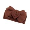 Elastic Knotted Headwear Baby Bowknot Headband Wide Band Bow Hair Bands for Baby Girl Infant Headbands Hair Accessories Coffee