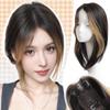 Pick Dyed Bangs Synthetic Wig BB Clip-on Head Replacement Block Straight Hair Wig Suitable for Novice Ladies To Wear Daily
