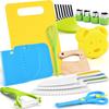 8/17Pcs Montessori Kitchen Tools Set Cookware Baking Toy Kids Safe Knives with Cutting Board Toddlers Real Cooking Accessories