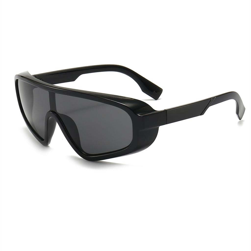 New personality colorful sunglasses women retro fashion big frame one-piece windshield trendy stylish