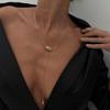 Irregular Long Thin Chain Necklace Geometric Collarbone Necklace Women Jewelry Gift