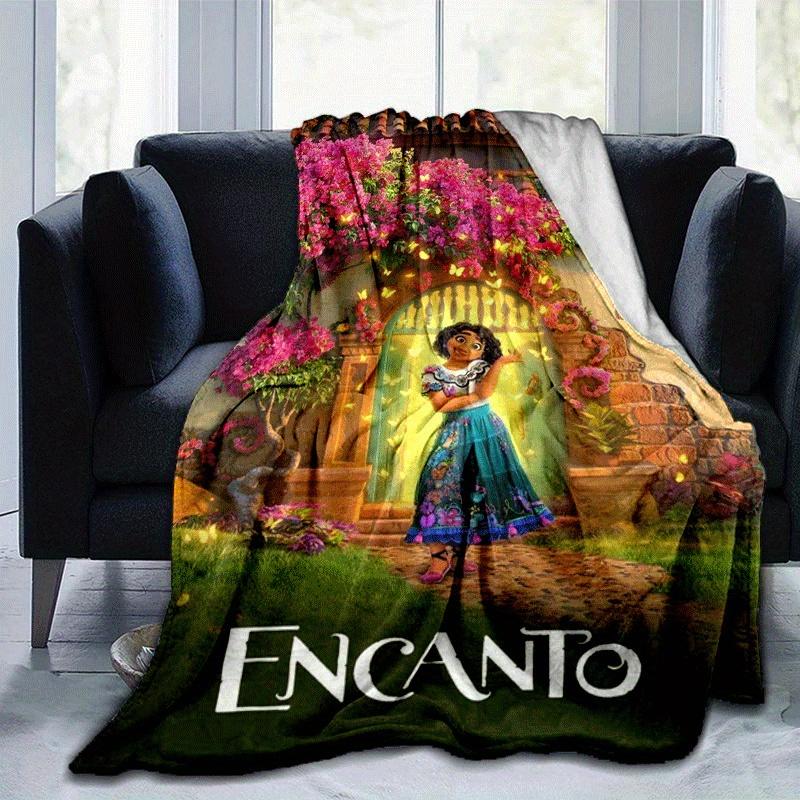 1pc Encanto Printing Blanket - Soft, All-Season Throw for Living Room, Bedroom,Personalized Gift with Adorable Cartoon Design