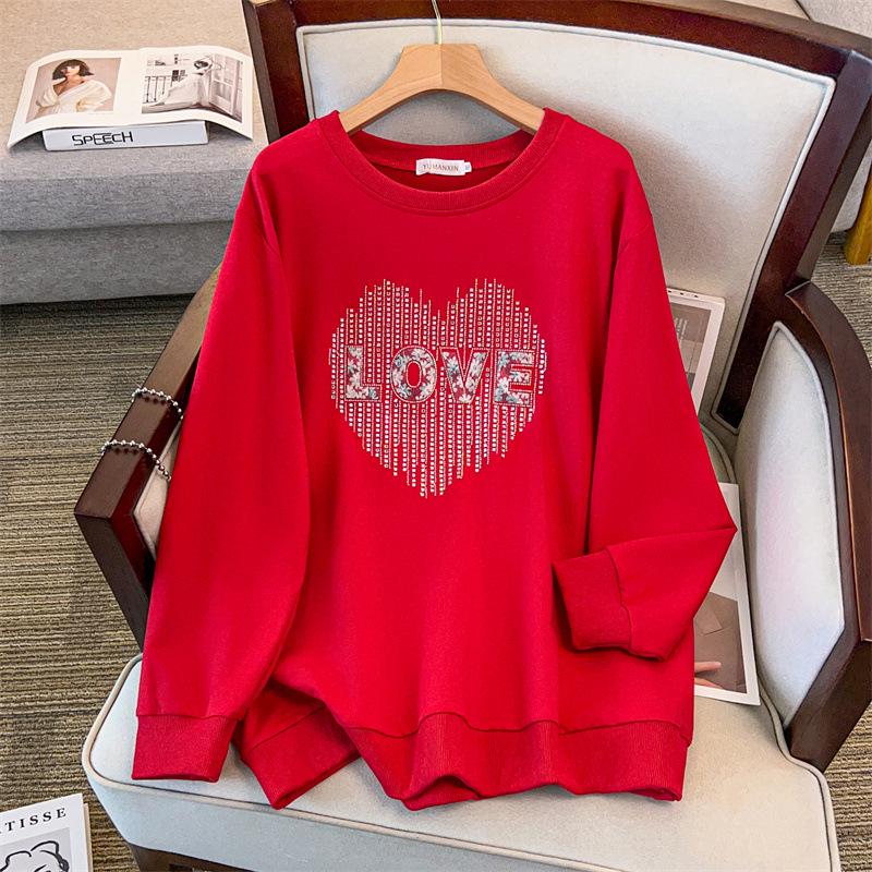 Plus Size Autumn Hoodie for 200-350 Jin, Loose Fit, Bust Sizes 150/160
