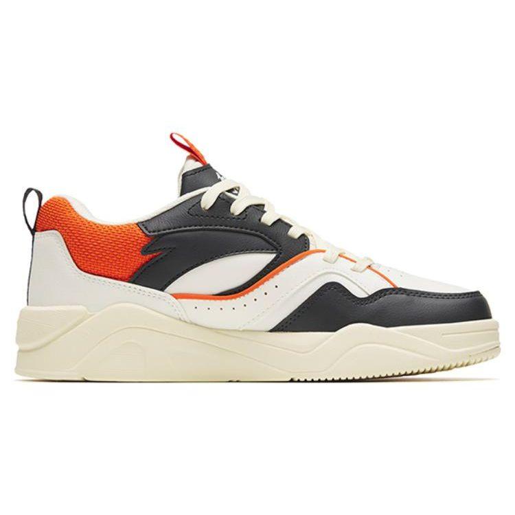 Anta Flame 3.0 Lightweight Shock Absorption Low-Top Sneakers Men Sneakers White Orange 112248089-3