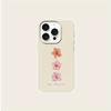 Hibiscus Flower Pattern Lychee Texture Silicone Phone Case For iPhone 11 12 13 14 15 16 17 Pro Max 14 Plus 17Air Soft Cover