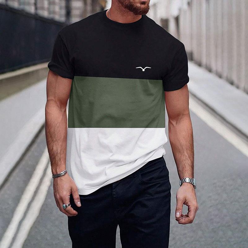 New Fashion Short-sleeved Clothing Simple Next Season Comfortable 3D Printed Men's T-shirt Round Neck Tops Men's Fitness Sportswear