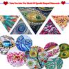 Double Sided Flower Butterflies Diamond Painting Wind Chimes DIY Rhinestones Wind Chime Kit for Home Garden Window